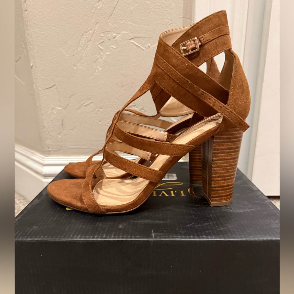 Elegant Brown Strappy High Heel Sandals